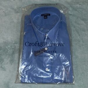Croft & Barrow Men's Blue Short Sleeve Shirt